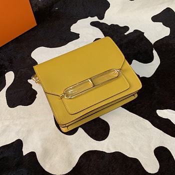 Hermes Roulis mini bag in yellow 18cm
