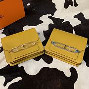 Hermes Roulis mini bag in yellow 18cm - 3