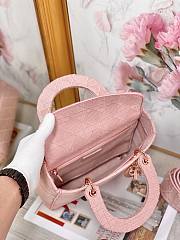 Dior medium Lady D-lite bag in light pink M0565 24cm - 5