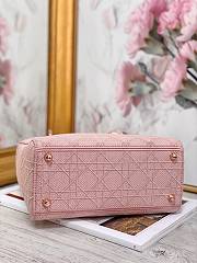 Dior medium Lady D-lite bag in light pink M0565 24cm - 2