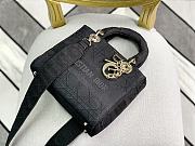 Dior medium Lady D-lite bag in black M0565 24cm - 4