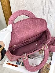 Dior medium Lady D-lite bag in pink M0565 24cm - 5