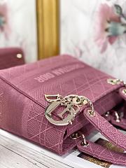 Dior medium Lady D-lite bag in pink M0565 24cm - 2