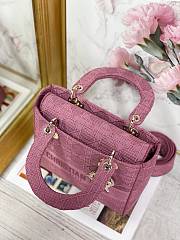 Dior medium Lady D-lite bag in pink M0565 24cm - 6