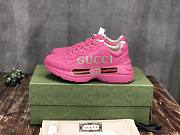 Gucci Rhyton Gucci logo leather sneaker in pink - 1