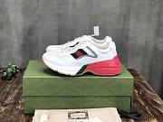Gucci Rhyton sneaker green and red web in white leather - 1