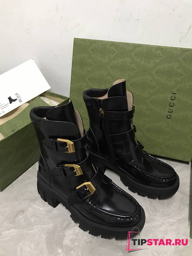 Gucci ankle boot with buckles - 1