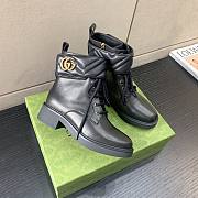 Gucci Ankle boot with double G black leather - 1