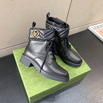 Gucci Ankle boot with double G black leather