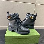 Gucci Ankle boot with double G black leather - 3