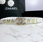 Chanel leather belt white 3cm - 6