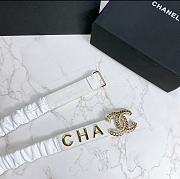 Chanel leather belt white 3cm - 4