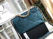 Chanel 19 handbag calfskin in blue 26cm - 6