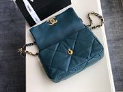 Chanel 19 handbag calfskin in blue 26cm - 3