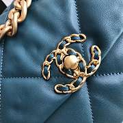 Chanel 19 handbag calfskin in blue 26cm - 2