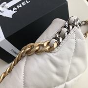 Chanel 19 handbag calfskin in white 26cm - 6