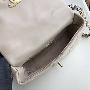 Chanel 19 handbag calfskin in beige 26cm - 2