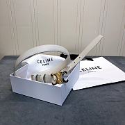 Celine belt white 2.5cm - 5