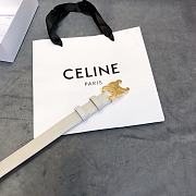 Celine belt white 2.5cm - 3