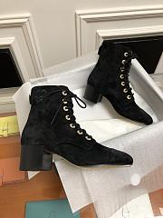 Chanel Ankle boots suede leather in black - 5
