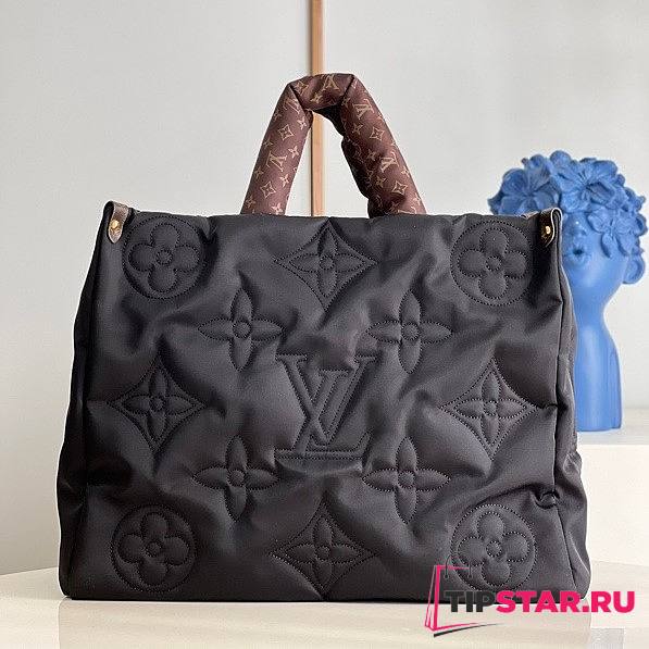 LV OnTheGo GM embroidered with monogram pattern padded in black M59005 41cm - 1