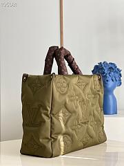 LV OnTheGo GM embroidered with monogram pattern padded in khaki M59007 41cm - 3