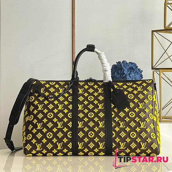 Keepall Triangle bandoulière 50 travel bag in yellow M45046 51cm - 1