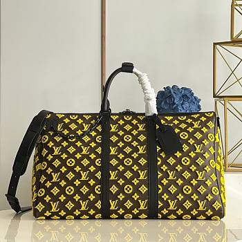 Keepall Triangle bandoulière 50 travel bag in yellow M45046 51cm