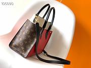 LV On My Side MM grained calf leather monogram canvas in red M53824 30.5cm - 6
