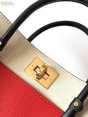 LV On My Side MM grained calf leather monogram canvas in red M53824 30.5cm - 3