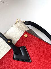 LV On My Side MM grained calf leather monogram canvas in red M53824 30.5cm - 2
