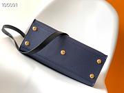 LV On My Side MM grained calf leather monogram canvas in blue M53823 30.5cm - 4
