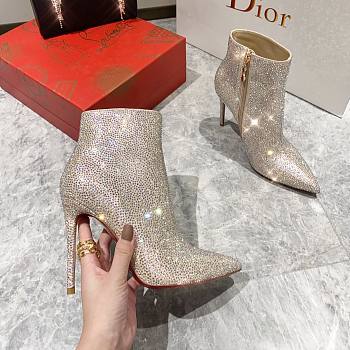 Christian Louboutin twinkle ankle boots in white