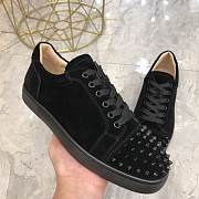 Christian Louboutin Vieira spikes flat full black - 1