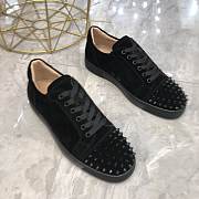 Christian Louboutin Vieira spikes flat full black - 6