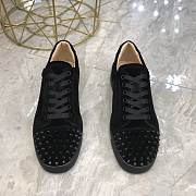 Christian Louboutin Vieira spikes flat full black - 2