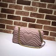 Gucci GG Marmont matelassé shoulder bag dusty pink 443497 26cm - 3