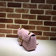 Gucci GG Marmont matelassé shoulder bag pink 443497 26cm - 5