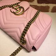 Gucci GG Marmont matelassé shoulder bag pink 443497 26cm - 4