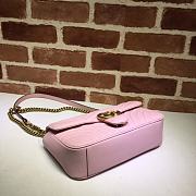 Gucci GG Marmont matelassé shoulder bag pink 443497 26cm - 3