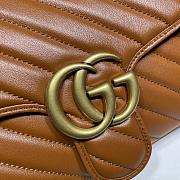 GUCCI GG Marmont matelassé shoulder bag dusty brown 443497 26cm - 3