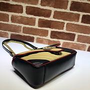 GUCCI GG Marmont matelassé shoulder bag black/yellow 443497 26cm - 2