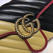 GUCCI GG Marmont matelassé shoulder bag black/yellow 443497 26cm - 5