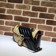 GUCCI GG Marmont matelassé shoulder bag black/yellow 443497 26cm - 6