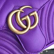 Gucci GG Marmont matelassé shoulder bag purple 443497 26cm - 3