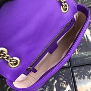Gucci GG Marmont matelassé shoulder bag purple 443497 26cm - 5