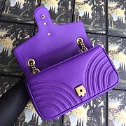 Gucci GG Marmont matelassé shoulder bag purple 443497 26cm - 6