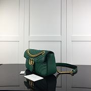 Gucci GG Marmont matelassé shoulder bag dusty green 443497 26cm - 6