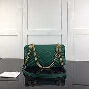 Gucci GG Marmont matelassé shoulder bag dusty green 443497 26cm - 2
