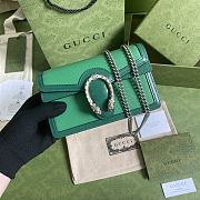 Gucci Dionysus super mini bag green and turquoise leather 476432 17cm - 1